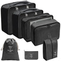 Kit Organizador de Viagem com 7 a 10 Peças – Bolsas Dobráveis para Roupas, Sapatos e Acessórios