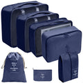 Kit Organizador de Viagem com 7 a 10 Peças – Bolsas Dobráveis para Roupas, Sapatos e Acessórios