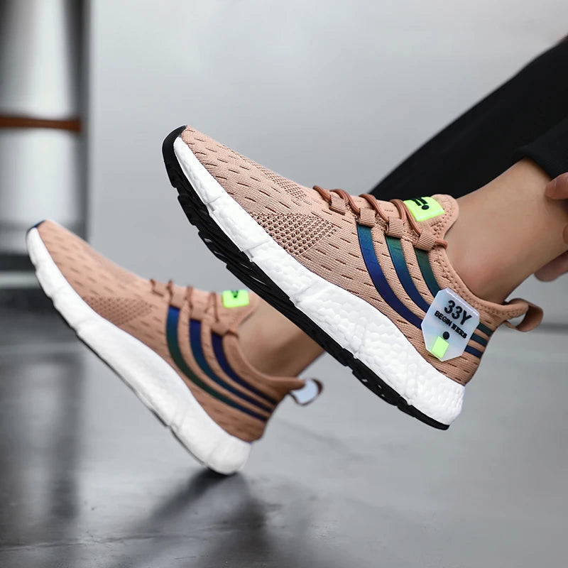 Tênis Masculino Casual de Verão Leve e Respirável, Ideal para Corrida, Caminhada e Uso Diário