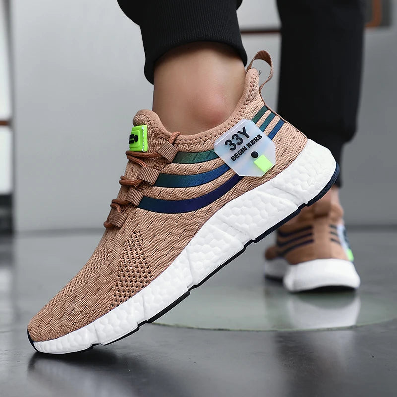 Tênis Masculino Casual de Verão Leve e Respirável, Ideal para Corrida, Caminhada e Uso Diário