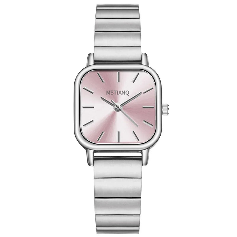Relógio Feminino de Luxo com Pulseira de Aço Inoxidável