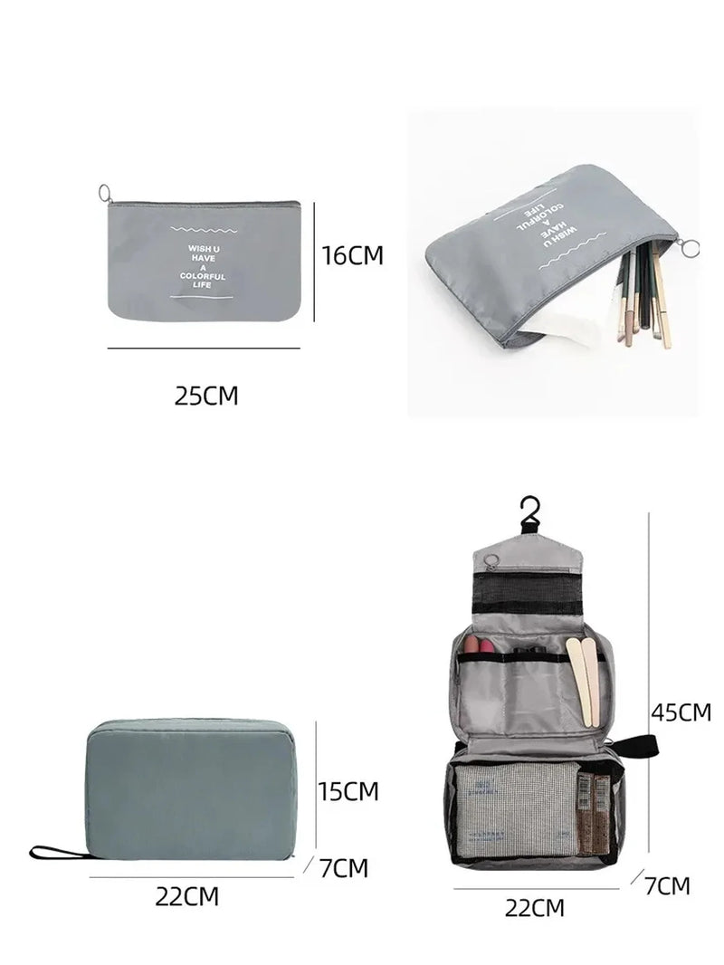 Kit Organizador de Viagem com 7 a 10 Peças – Bolsas Dobráveis para Roupas, Sapatos e Acessórios