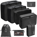 Kit Organizador de Viagem com 7 a 10 Peças – Bolsas Dobráveis para Roupas, Sapatos e Acessórios