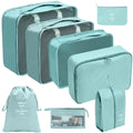 Kit Organizador de Viagem com 7 a 10 Peças – Bolsas Dobráveis para Roupas, Sapatos e Acessórios