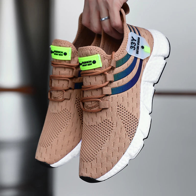 Tênis Masculino Casual de Verão Leve e Respirável, Ideal para Corrida, Caminhada e Uso Diário