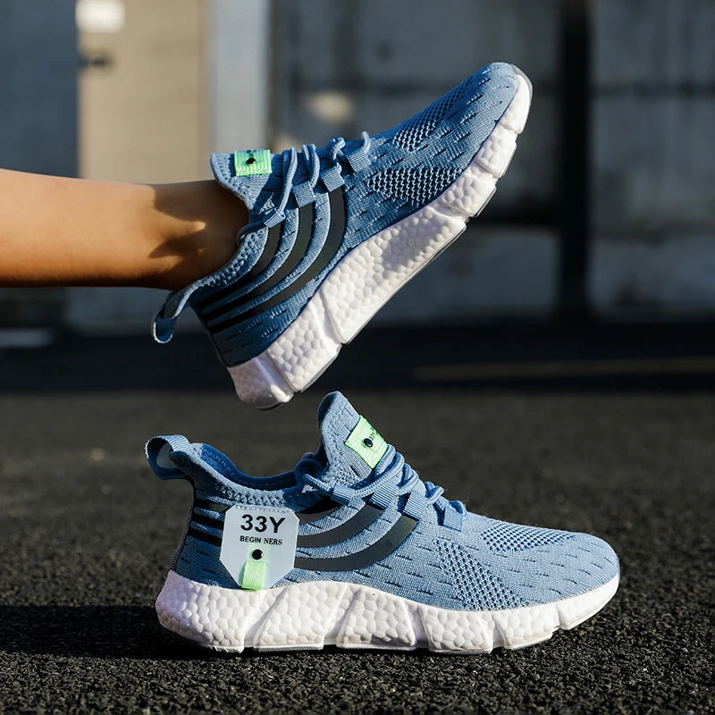 Tênis Masculino Casual de Verão Leve e Respirável, Ideal para Corrida, Caminhada e Uso Diário