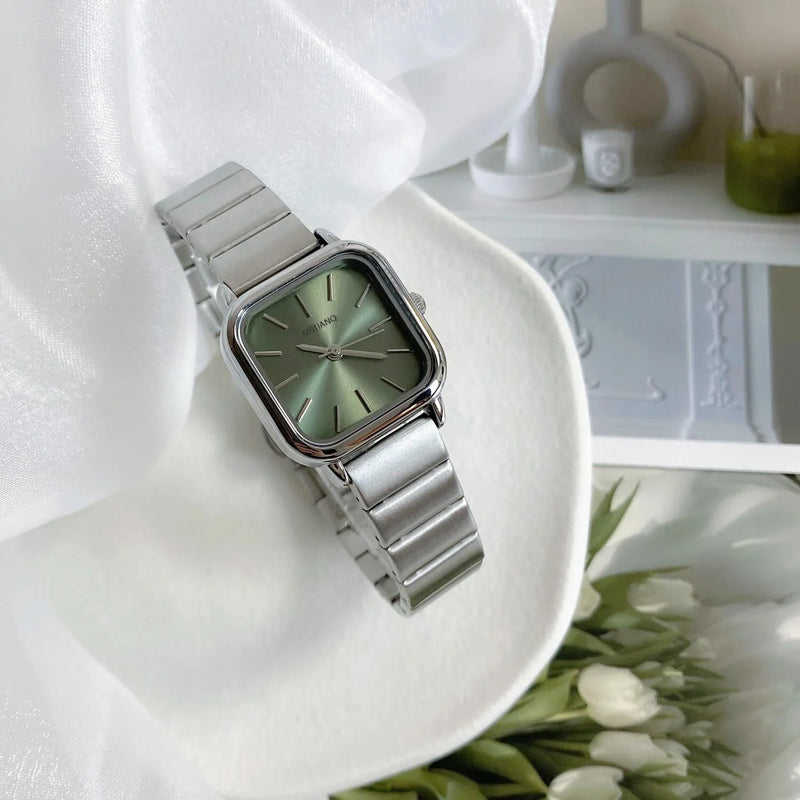 Relógio Feminino de Luxo com Pulseira de Aço Inoxidável